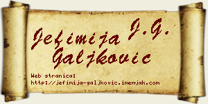 Jefimija Galjković vizit kartica
